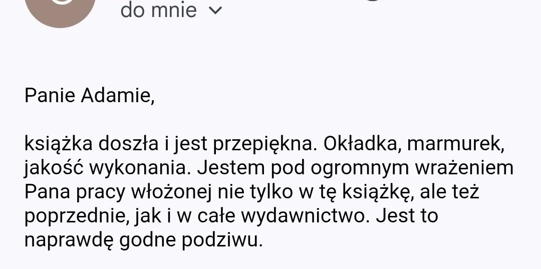 Opinia osoby kupującej książkę