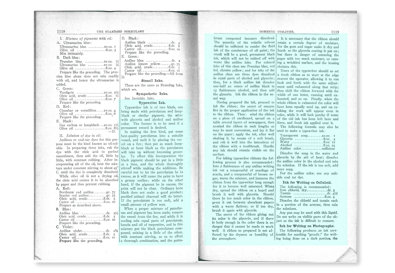 chemiczny przepis na wstazke